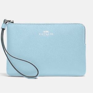 Coach baby blue wristlet Wallet